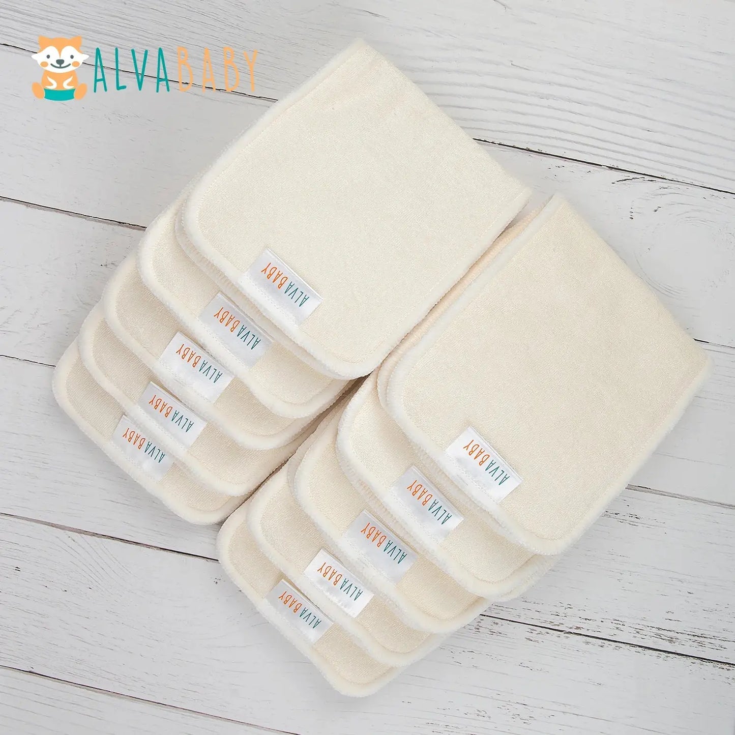 10 Insertos de bambu TERRY - 4 CAPAS AlvaBaby Mexico Pañales de Tela
