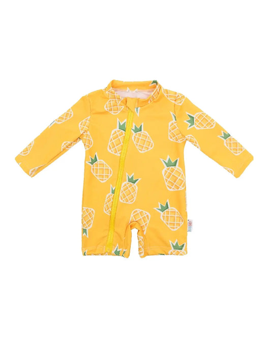 ALVABABY Long Sleeve Baby/Toddler Boy Girl Rash Guard Sets, UPF 50+ Sun Protection One Piece Zipper Bathing Suit Swimsuit ALVAMEXICO