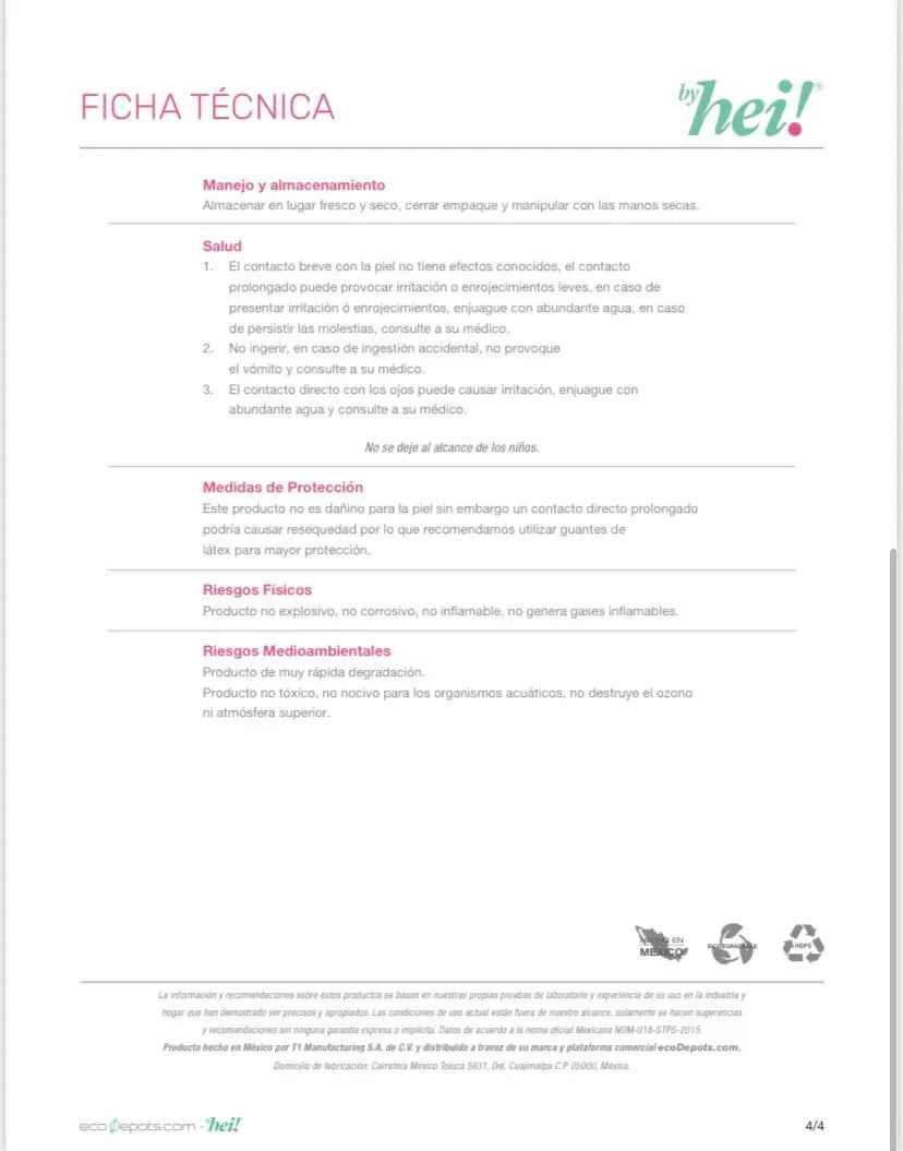 Lavado Profundo 2 sobres de Desinfectante hei!® 2 en 1