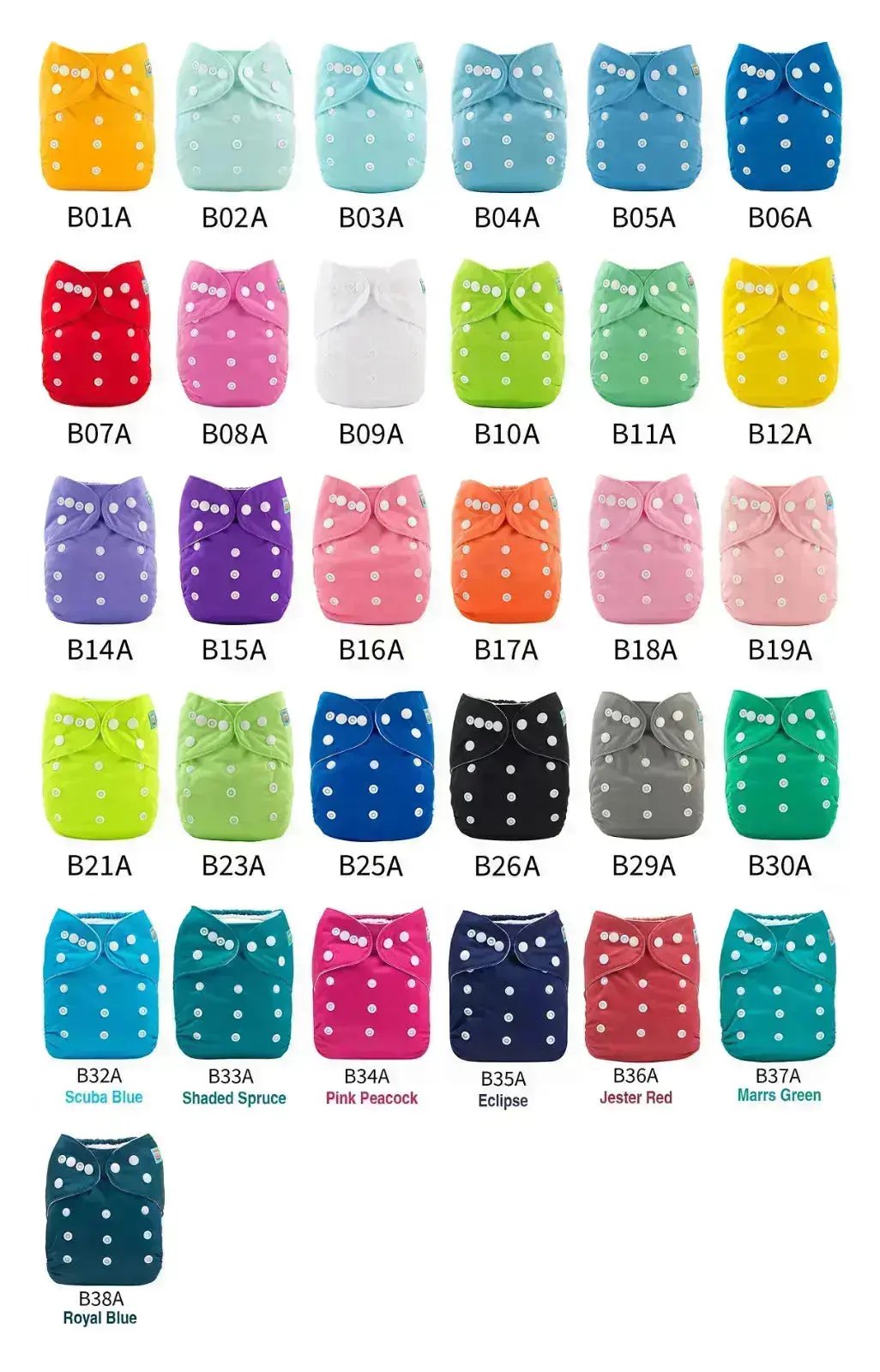 15 PAÑALES ECOLOGICOS DE TELA PARA BEBE AlvaBaby®