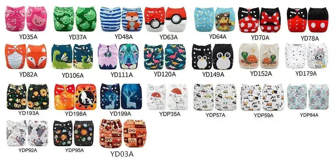 15 PAÑALES ECOLOGICOS DE TELA PARA BEBE AlvaBaby®