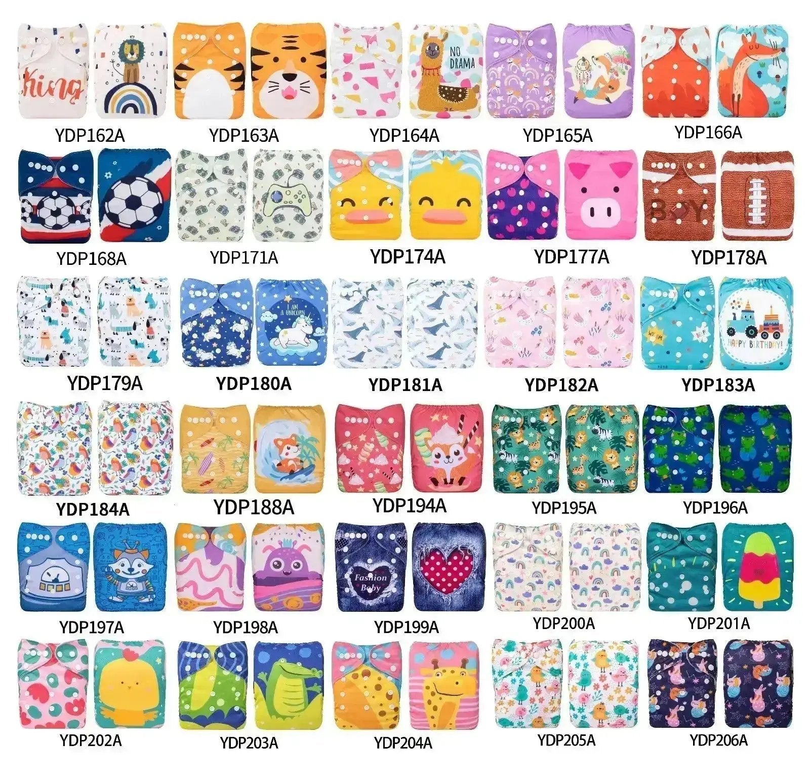 15 PAÑALES ECOLOGICOS DE TELA PARA BEBE AlvaBaby®