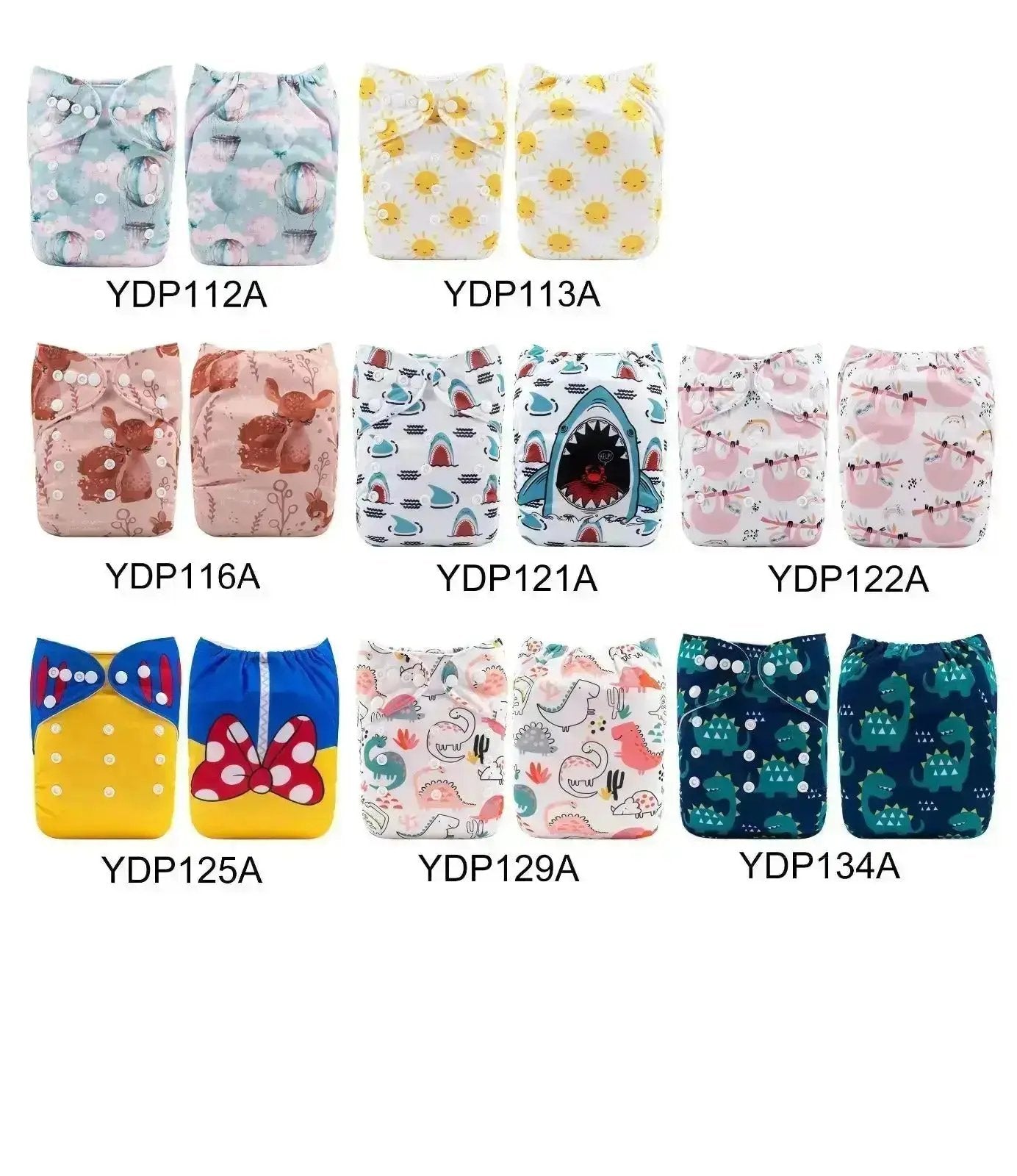 15 PAÑALES ECOLOGICOS DE TELA PARA BEBE AlvaBaby®