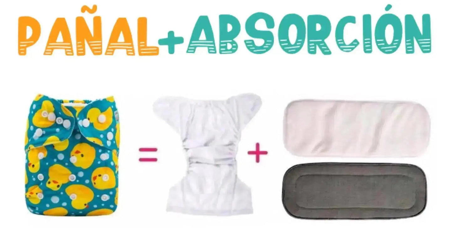 15 PAÑALES ECOLOGICOS DE TELA PARA BEBE AlvaBaby®