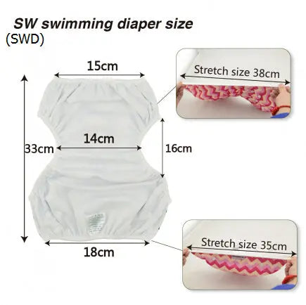 Pañal para Natación - SWBS90A AlvaBaby® AlvaBaby Mexico Pañales de Tela