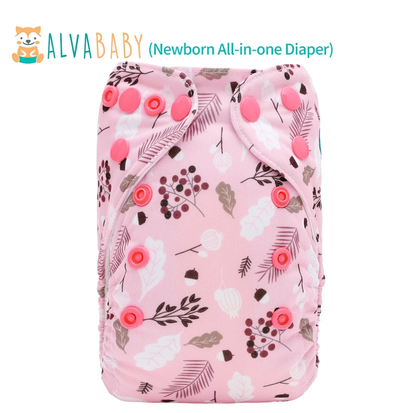 U Pick ALVABABY Newborn AIO diaper Reusable All-In-One Newborn Cloth Diaper with Pocket Sewn-in 1pc 4-layer Bamboo Insert ALVAMEXICO 80.25