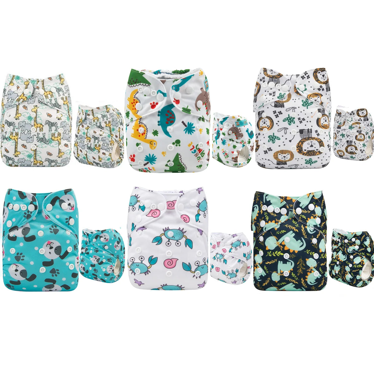 6 pañales ecologicos para bebé UNITALLA AlvaBaby® 1074.00