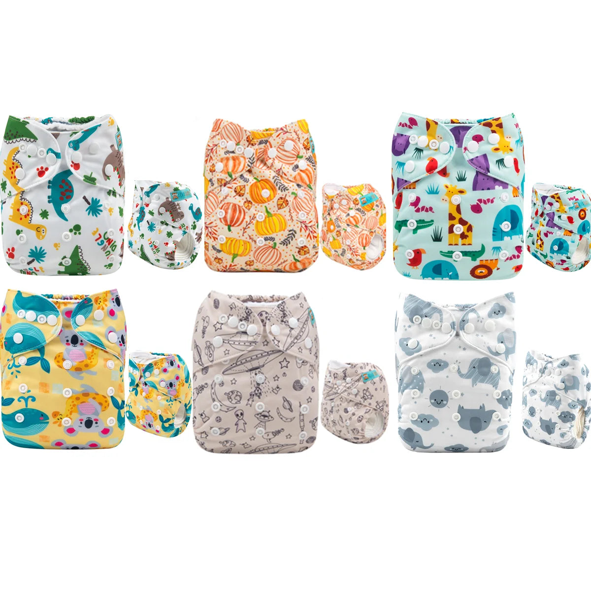 6 pañales ecologicos para bebé UNITALLA AlvaBaby® 1074.00