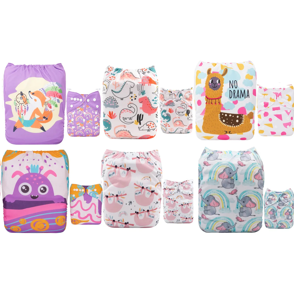 6 pañales ecologicos para bebé UNITALLA AlvaBaby® 1074.00
