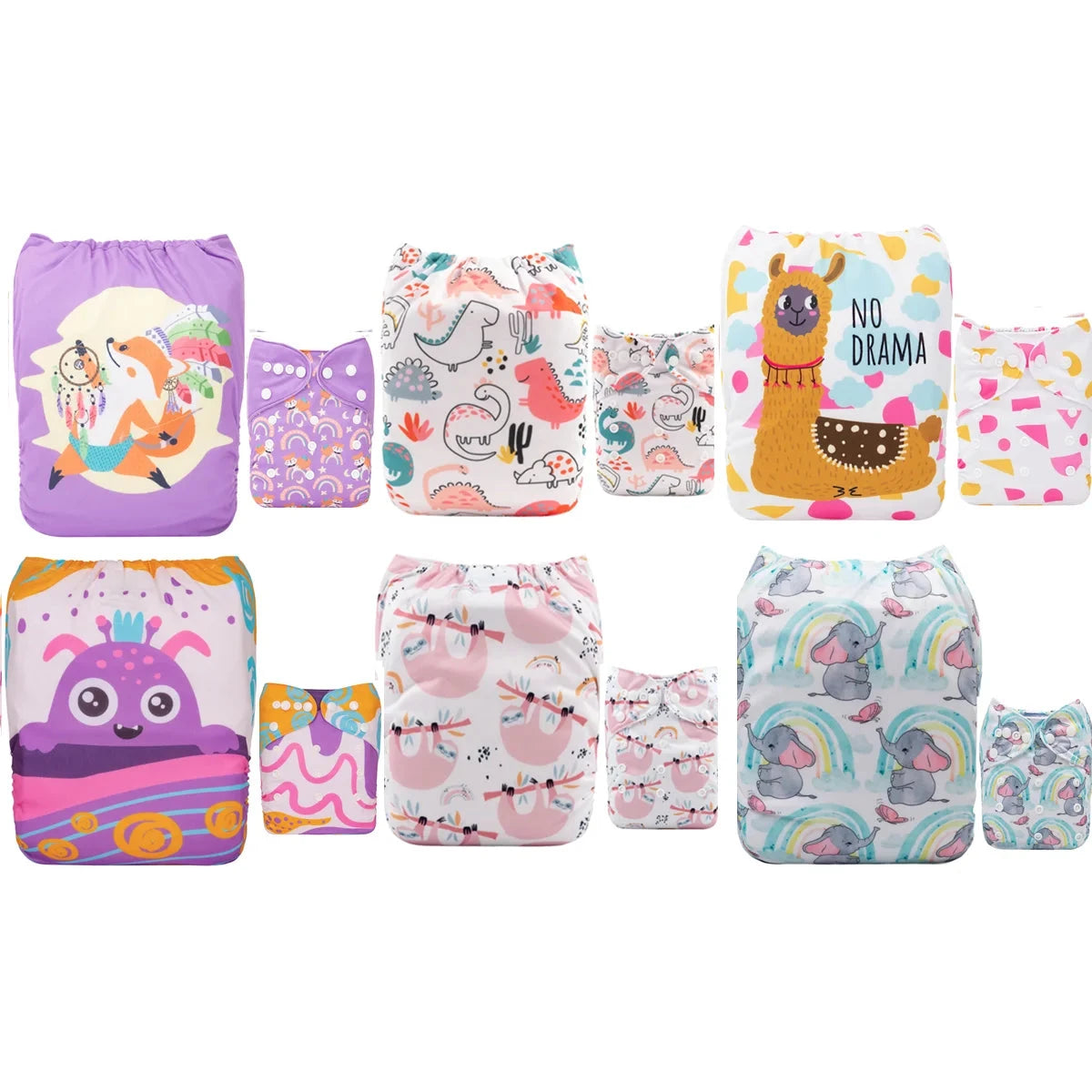 6 pañales ecologicos para bebé UNITALLA - AlvaBaby®