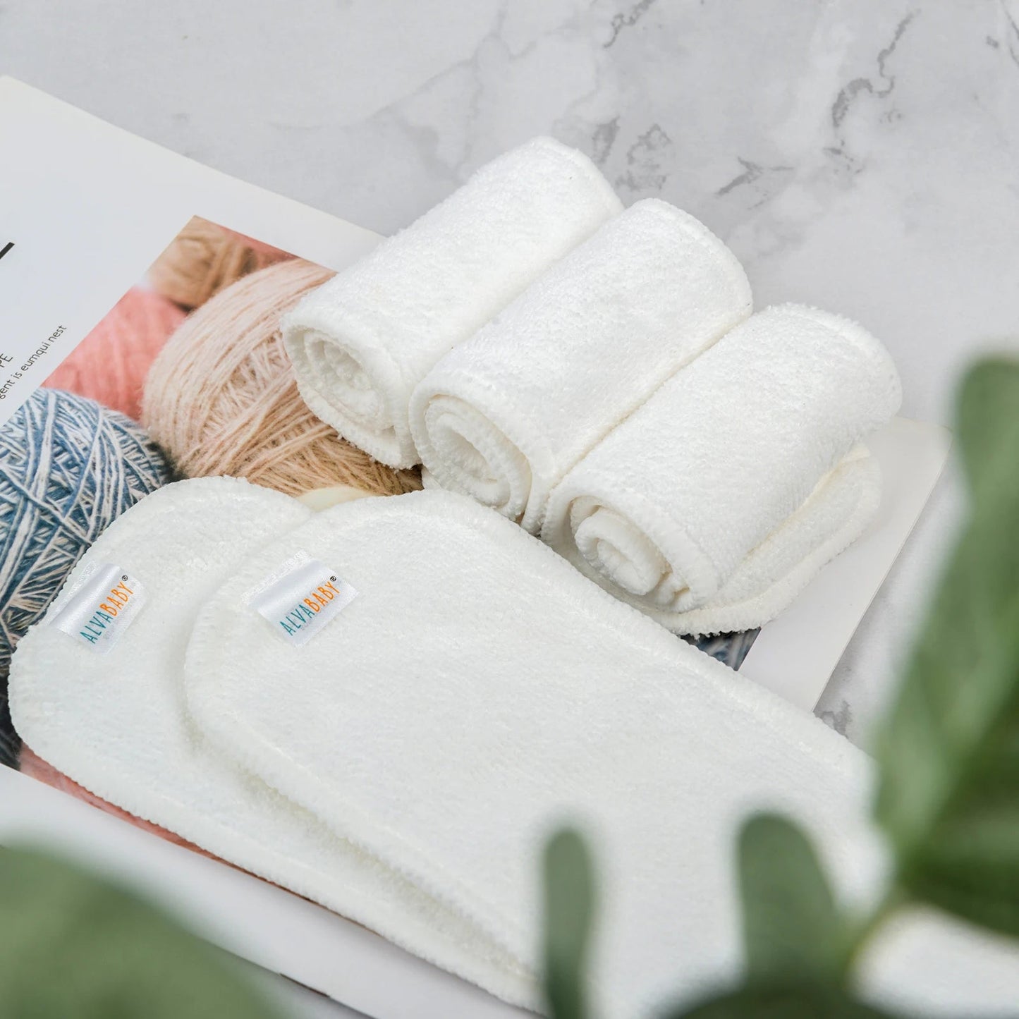 (10 pieces/lot) ALVABABY Newborn Microfiber Inserts Absorbent 3 layer Baby Newborn Diaper Insert ALVAMEXICO