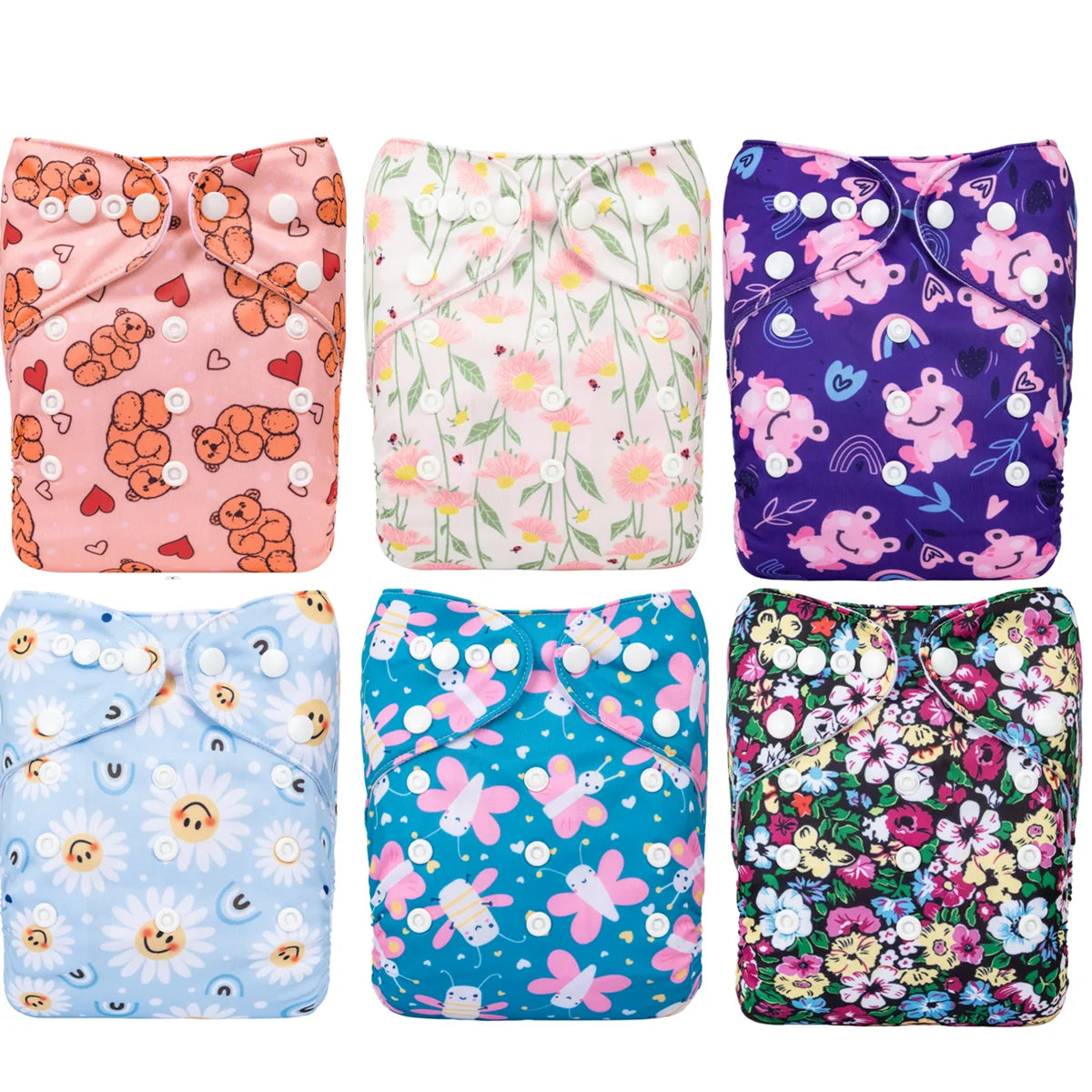 6 pañales ecologicos para bebé UNITALLA AlvaBaby® 1074.00