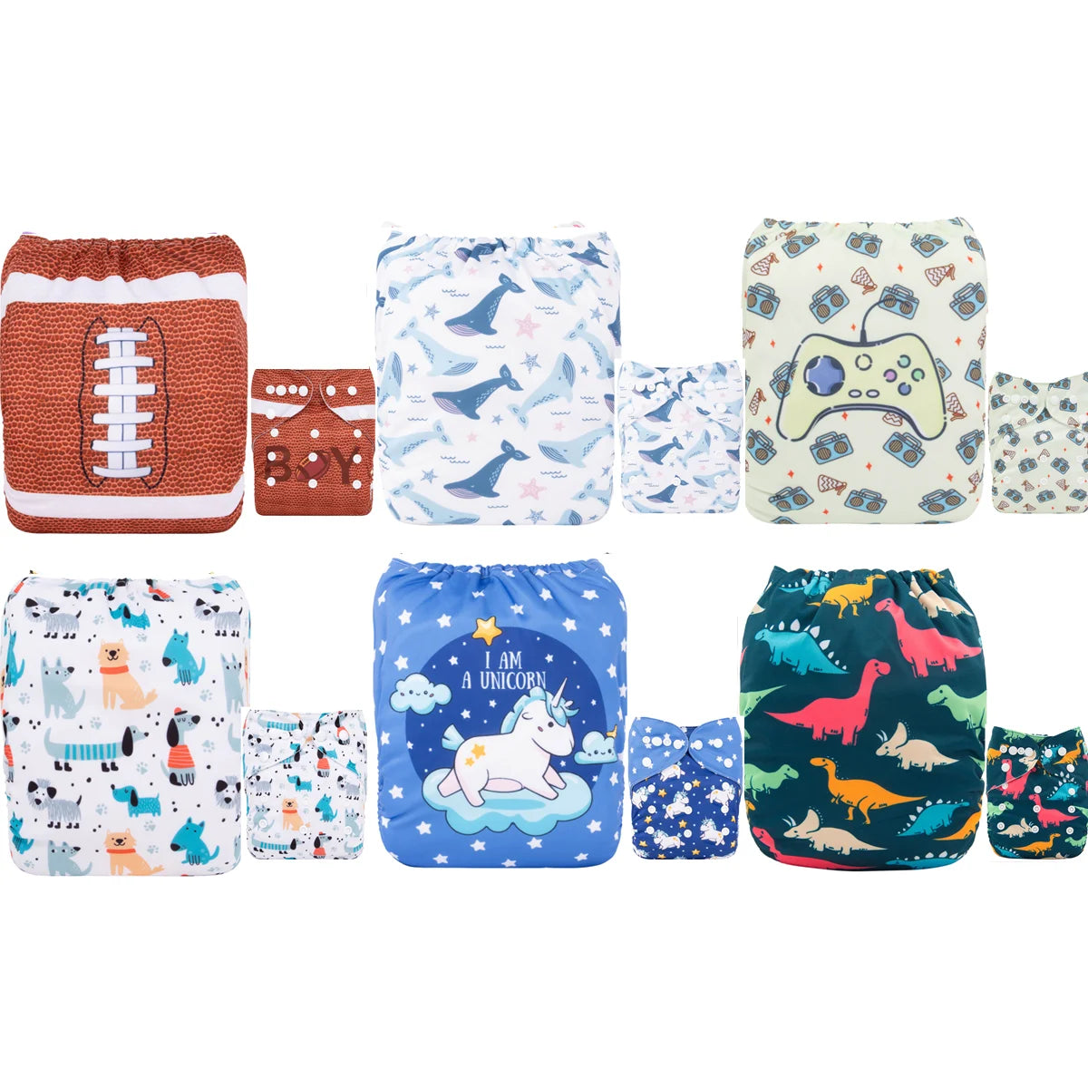 6 pañales ecologicos para bebé UNITALLA AlvaBaby® 1074.00