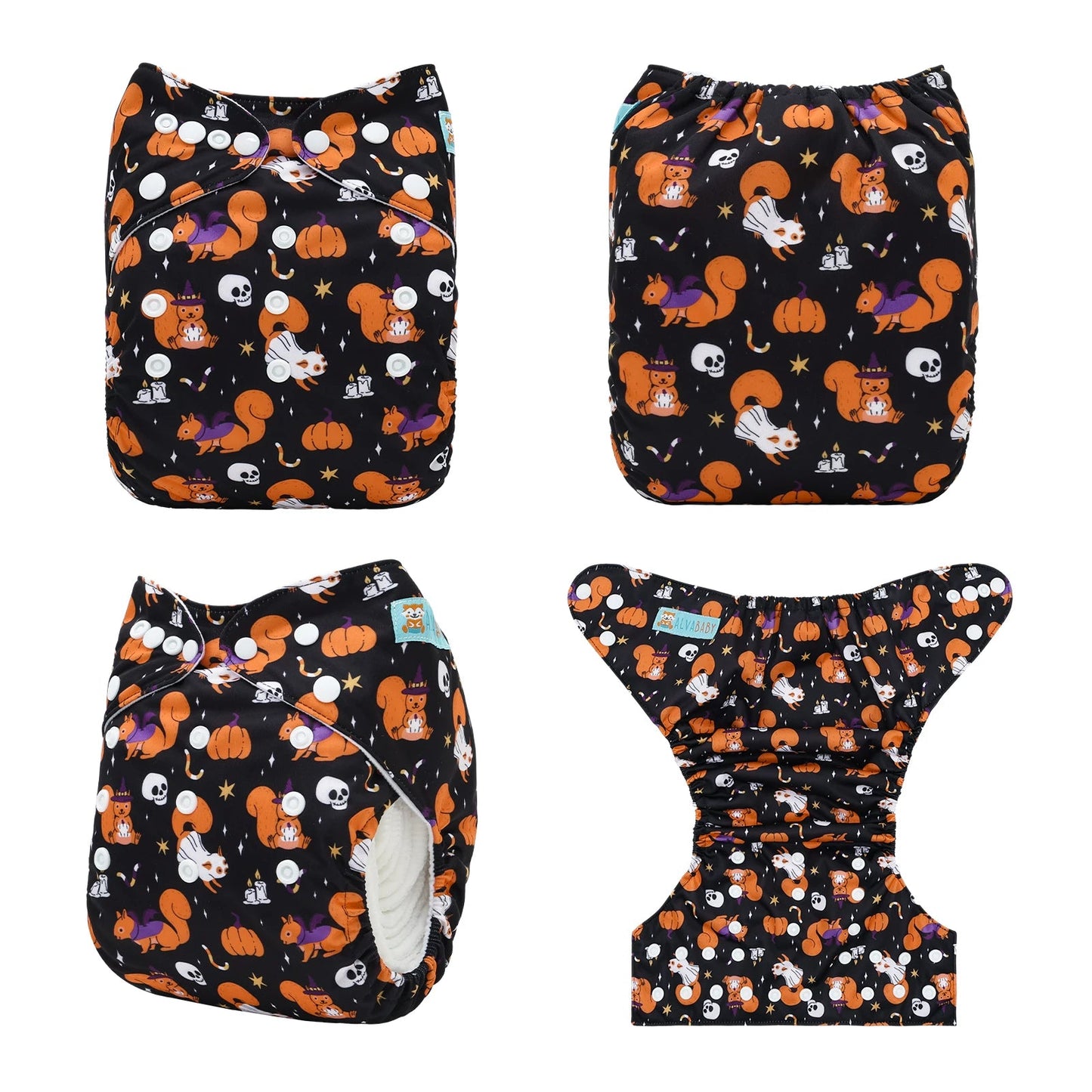 Halloween Theme ALVABABY Cloth Diapers Baby Reusable Diapers Baby Washable Cloth Nappy with 1pc Microfiber Diaper Insert ALVAMEXICO 90.00
