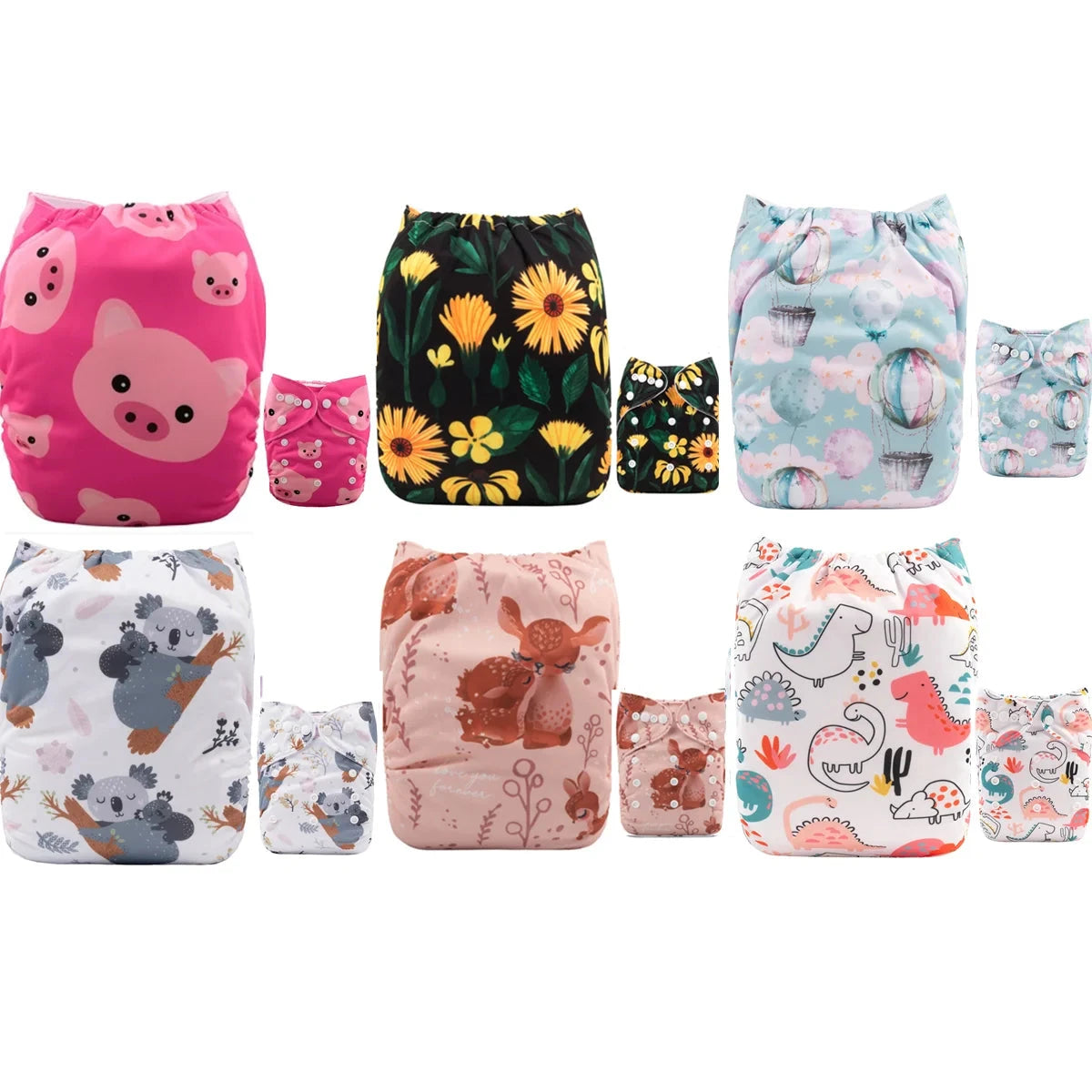 6 pañales ecologicos para bebé UNITALLA - AlvaBaby®