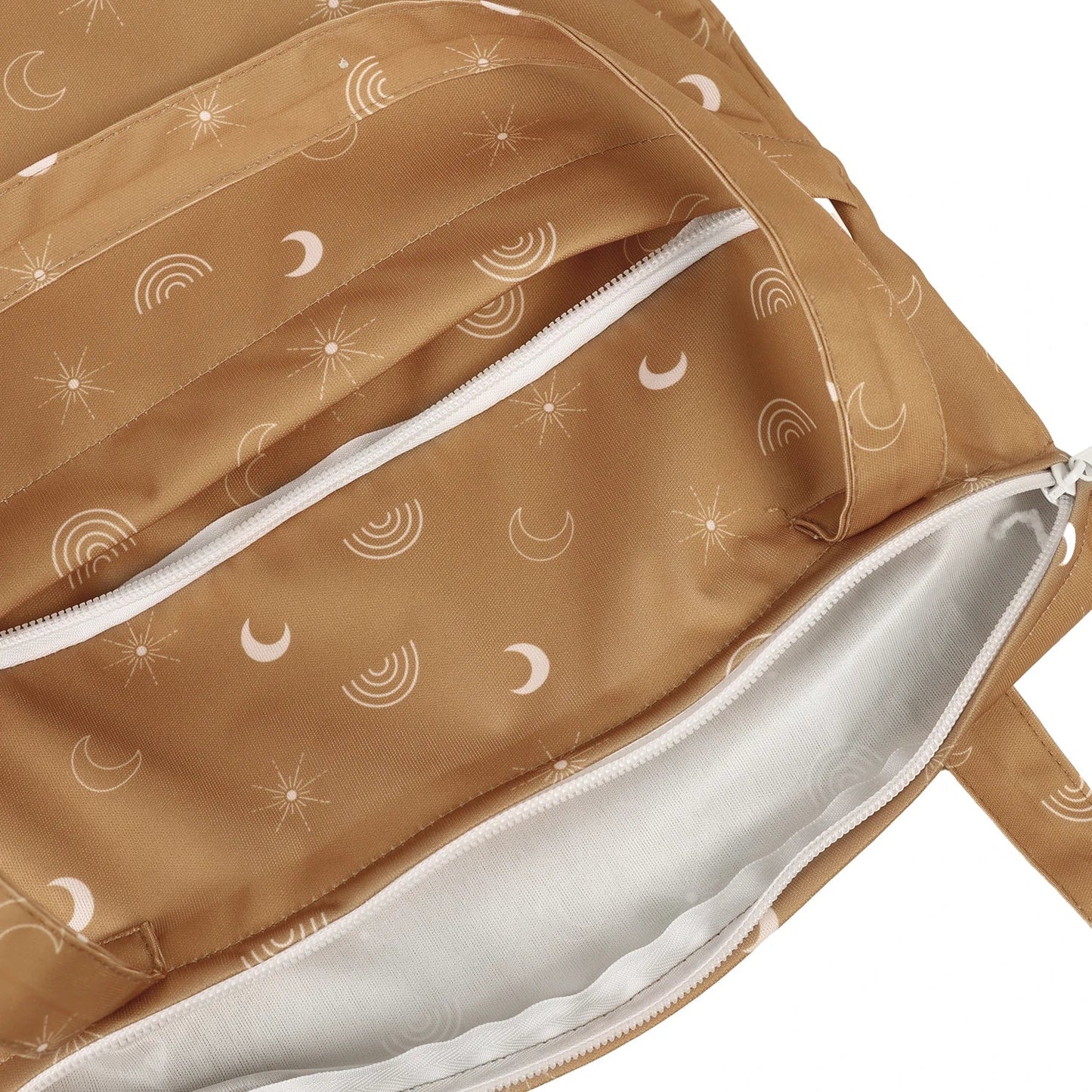 (2pcs per Pack) ALVABABY Tote Diaper Wet Dry Bags with Handle Double Zippered Pockets Cloth Diaper Wet Bags Tote Bags 30X36CM ALVAMEXICO