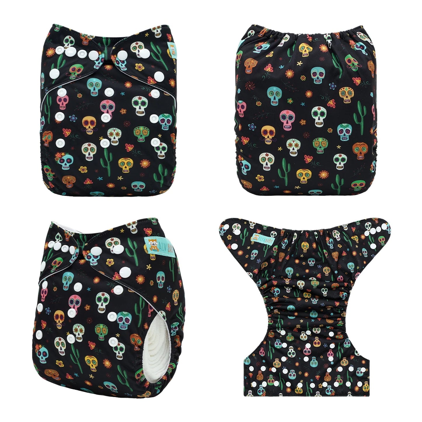 Halloween Theme ALVABABY Cloth Diapers Baby Reusable Diapers Baby Washable Cloth Nappy with 1pc Microfiber Diaper Insert ALVAMEXICO 90.00