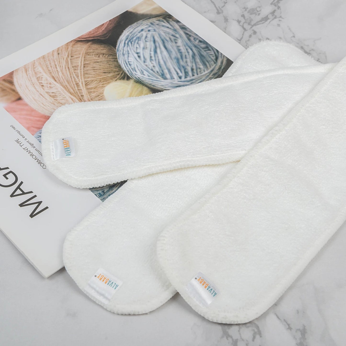 (10 pieces/lot) ALVABABY Newborn Microfiber Inserts Absorbent 3 layer Baby Newborn Diaper Insert ALVAMEXICO