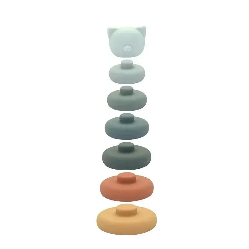 Torre apilable de silicon - Montessori AlvaBaby Mexico Pañales de Tela