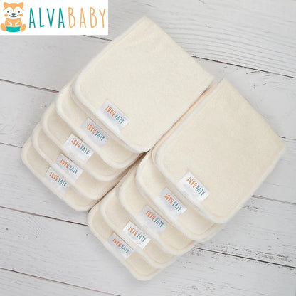 10 Insertos de Bambu TERRY - 5  capas AlvaBaby Mexico Pañales de Tela  