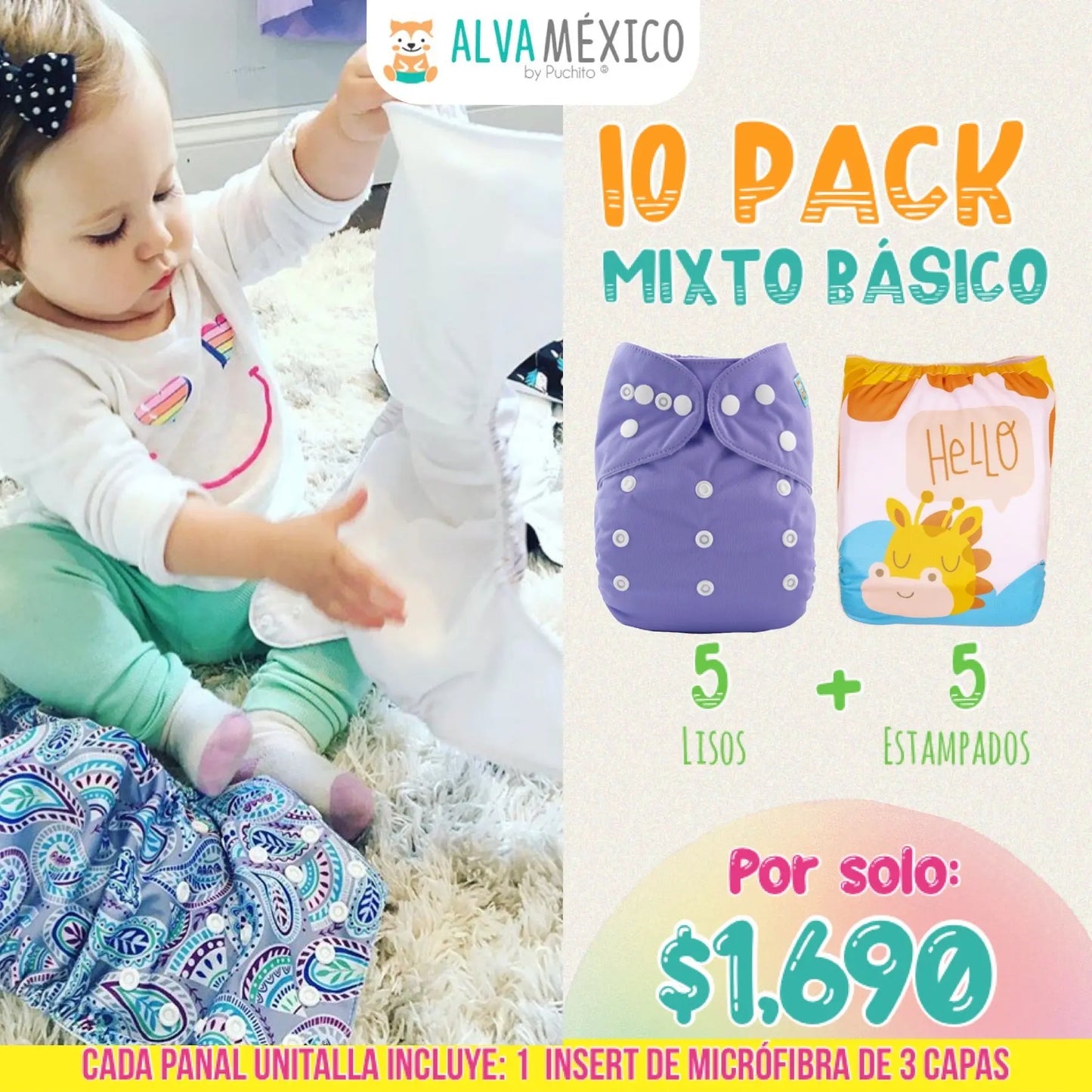 10 PACK MIXTO - BASICO puchito.mx  