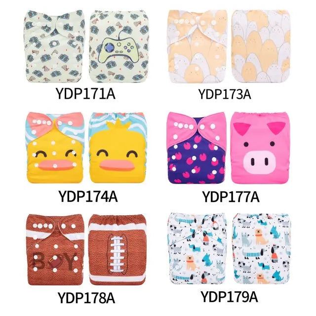 10 PAÑALES ECOLOGICOS DE TELA PARA BEBE AlvaBaby®  