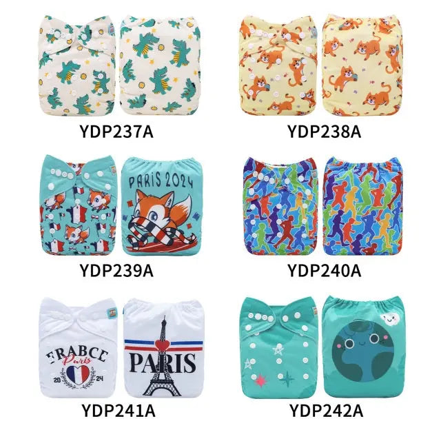 10 PAÑALES ECOLOGICOS DE TELA PARA BEBE AlvaBaby®  