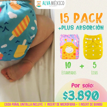 15 PACK+ PLUS ABSORCION puchito.mx  