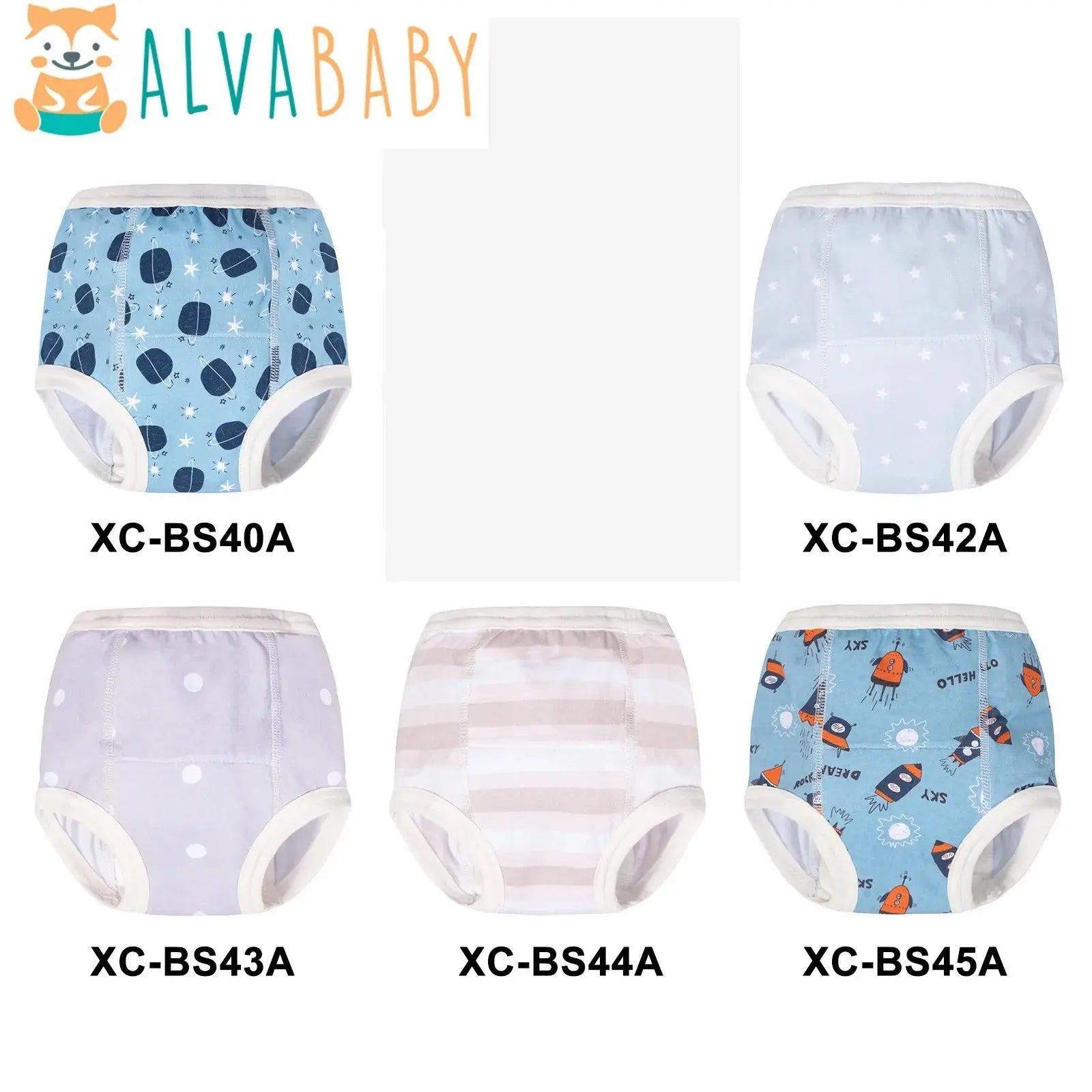 1PC Reusable Cotton Potty Training Pant for Toddlers - Washable Cloth Diaper Underwear, Fits 12-14kg (Around 3 Years Old) ALVAMEXICO  