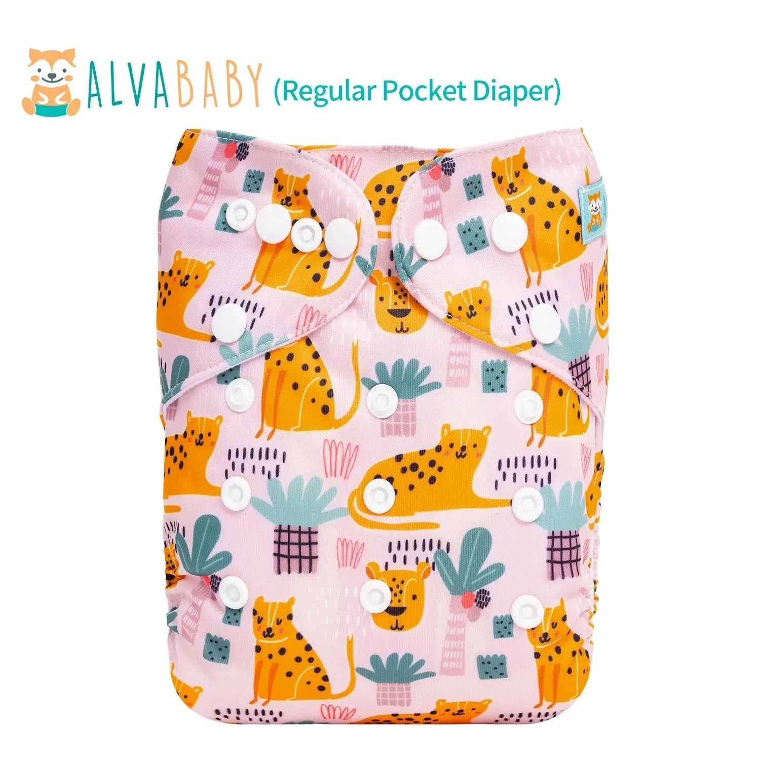 1pc ALVABABY Pocket Diaper for Baby Digital Position Eco-friend Baby Cloth Nappy Reusable Diaper with 1pc Microfiber Insert ALVAMEXICO  