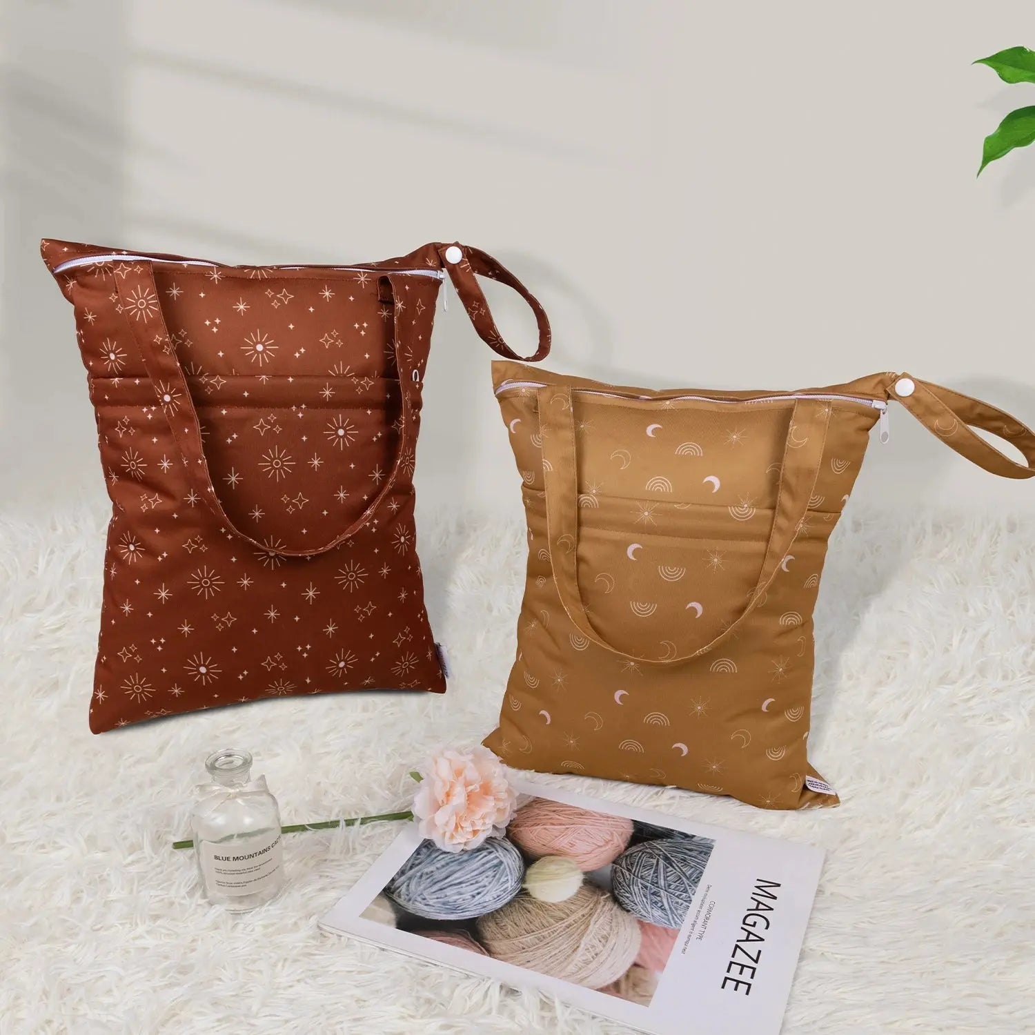 2 Bolsas TOTE de tela Impermeables multiusos - LT-EW1112A - AlvaBaby®