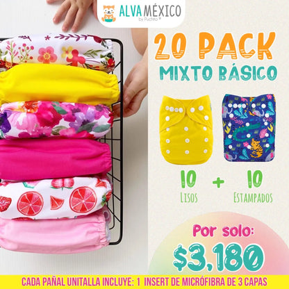 20 PACK MIXTO - BASICO AlvaBaby®  