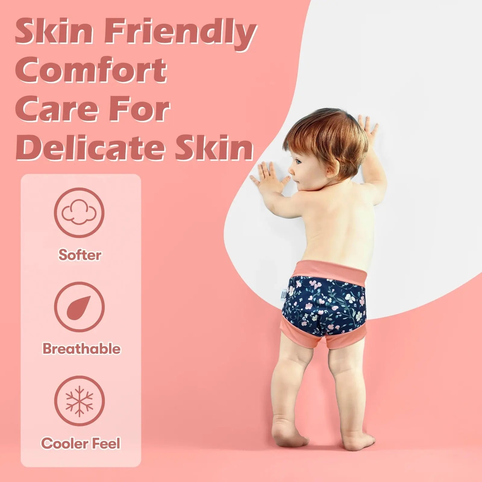 (3 piezas por paquete) Pañal de baño ALVABABY Traje de baño reutilizable para bebés y niños pequeños para clases de natación Traje de baño Traje de baño ALVAMEXICO  