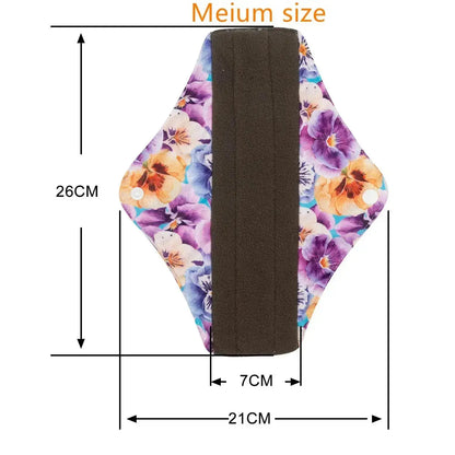 (3pcs pads + 1pc bag) per set ALVABABY Sanitary Napkin Reusable Menstrual Pads Sanitary Pad Cloth Women Hygiene Sanitary Towels ALVAMEXICO  
