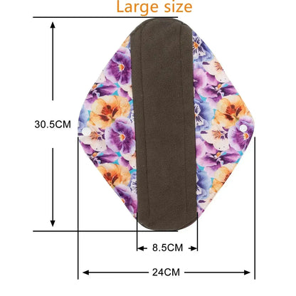 (3pcs pads + 1pc bag) per set ALVABABY Sanitary Napkin Reusable Menstrual Pads Sanitary Pad Cloth Women Hygiene Sanitary Towels ALVAMEXICO  
