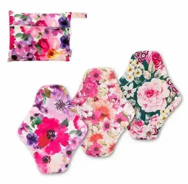 (3pcs pads + 1pc bag) per set ALVABABY Sanitary Napkin Reusable Menstrual Pads Sanitary Pad Cloth Women Hygiene Sanitary Towels ALVAMEXICO   130.63