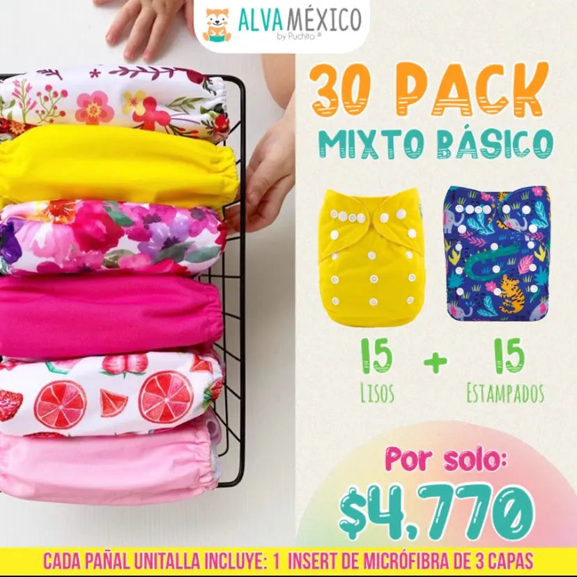 30 PACK MIXTO - BASICO AlvaBaby®  