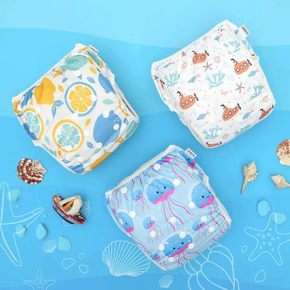 3PCS ALVABABY Mesh Cloth Inner Swimming Diapers For Pool Reusable Beach Swim Underpants Swim Diaper For Baby Under 1 year Old ALVAMEXICO  