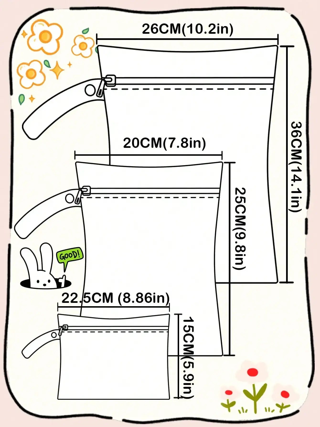 Set de 3 bolsas impermeables multiusos AlvaBaby  