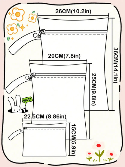 Set de 3 bolsas impermeables multiusos AlvaBaby  