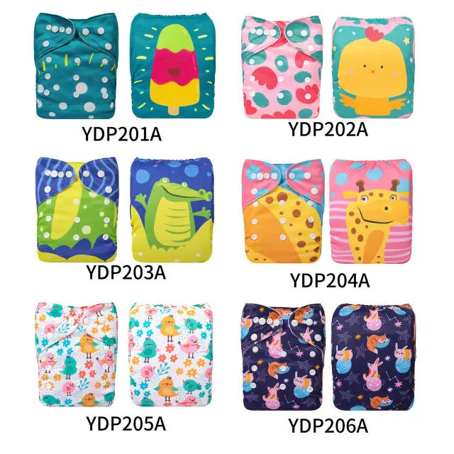 50 pañales Estampados YD - ALVABABY AlvaBaby Mexico Pañales de Tela  