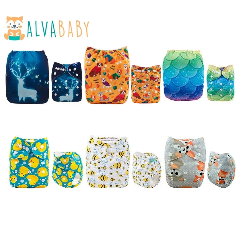 6 pañales ecologicos para bebé UNITALLA -  AlvaBaby®