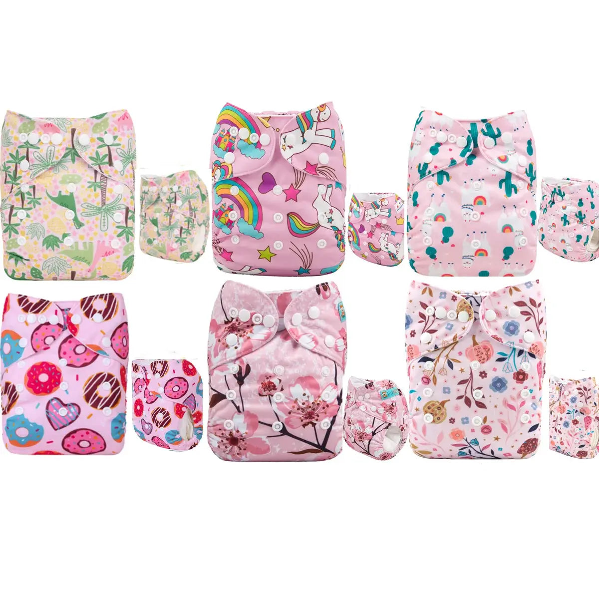 6 pañales ecologicos para bebé UNITALLA -  AlvaBaby®