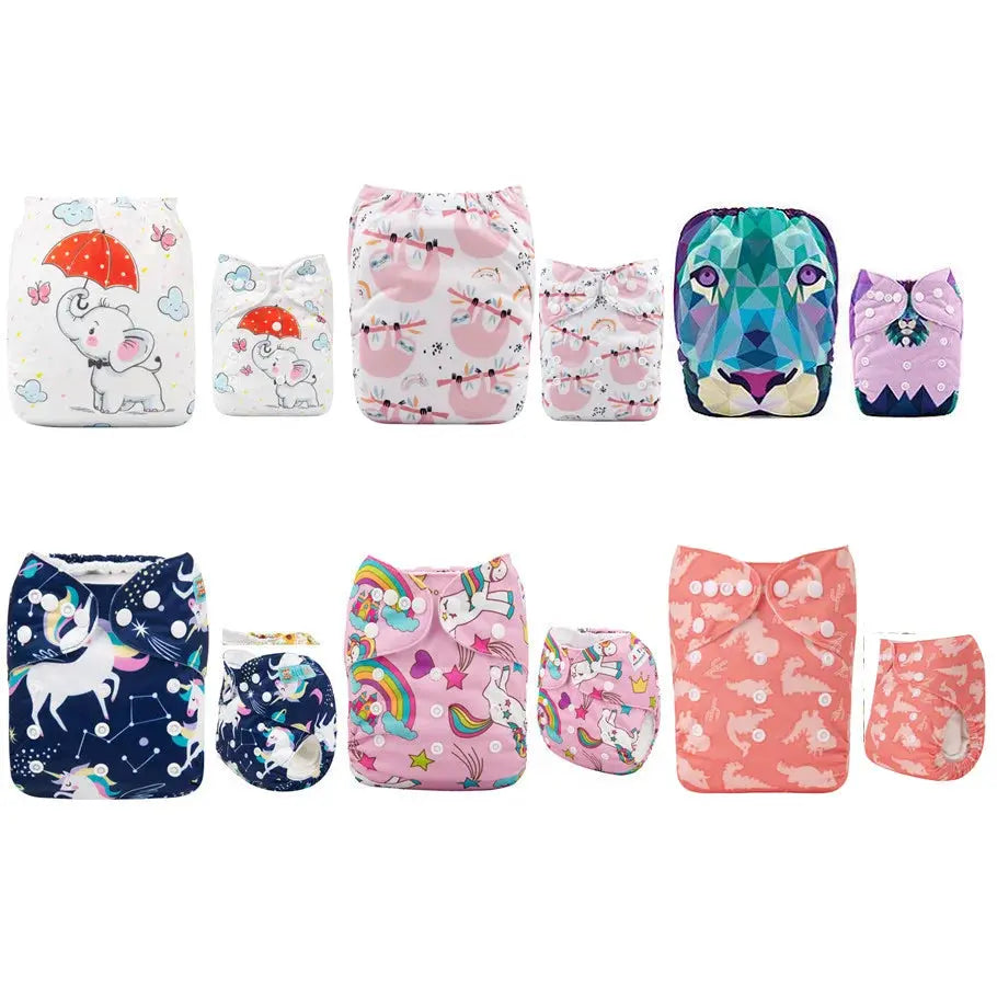 6 pañales ecologicos para bebé UNITALLA -  AlvaBaby®