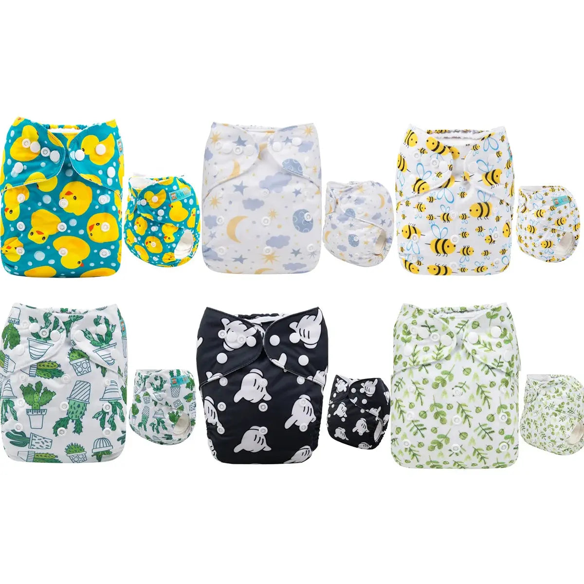 6 pañales ecologicos para bebé UNITALLA -  AlvaBaby®