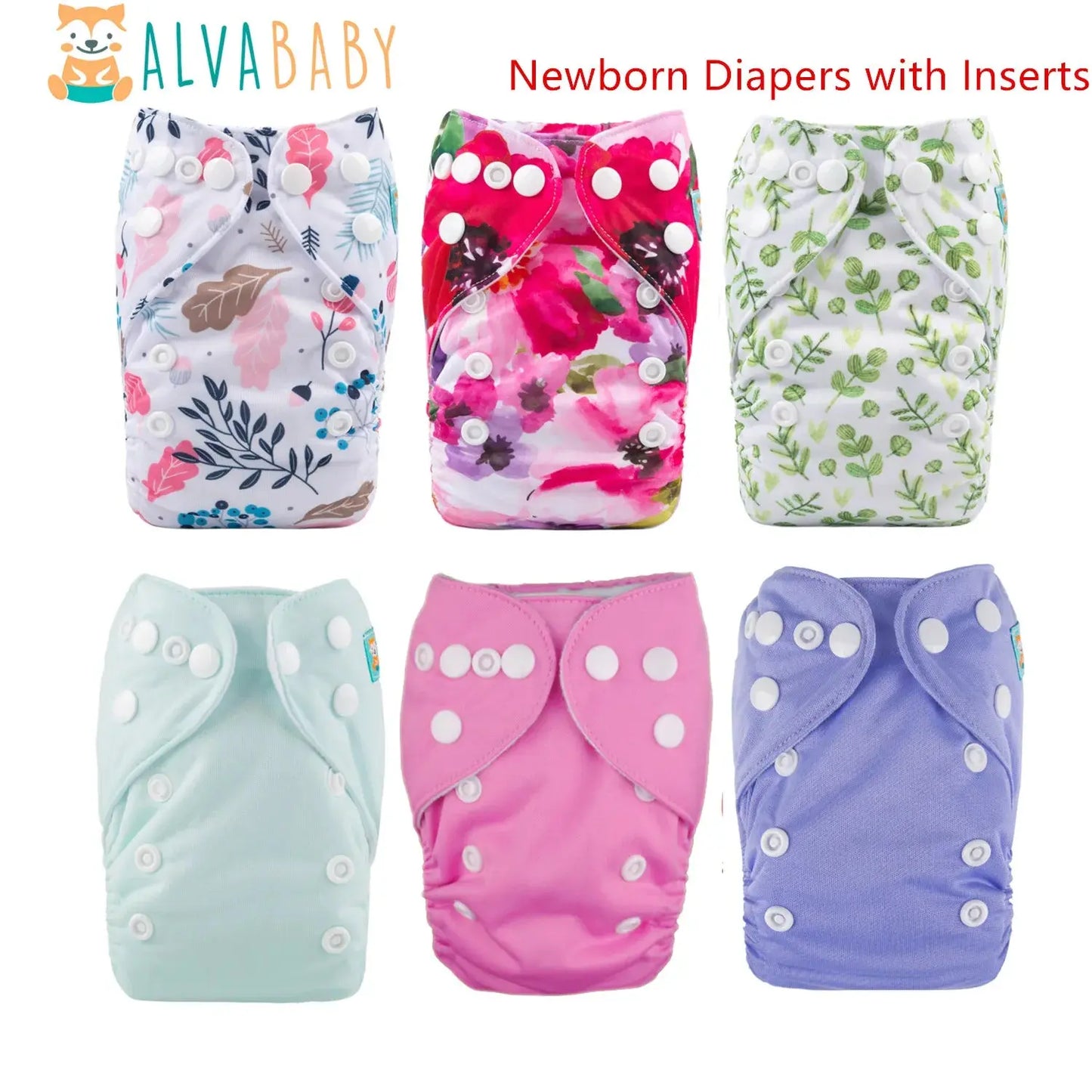 ALVABABY Newborn Diapers 6 Pack 