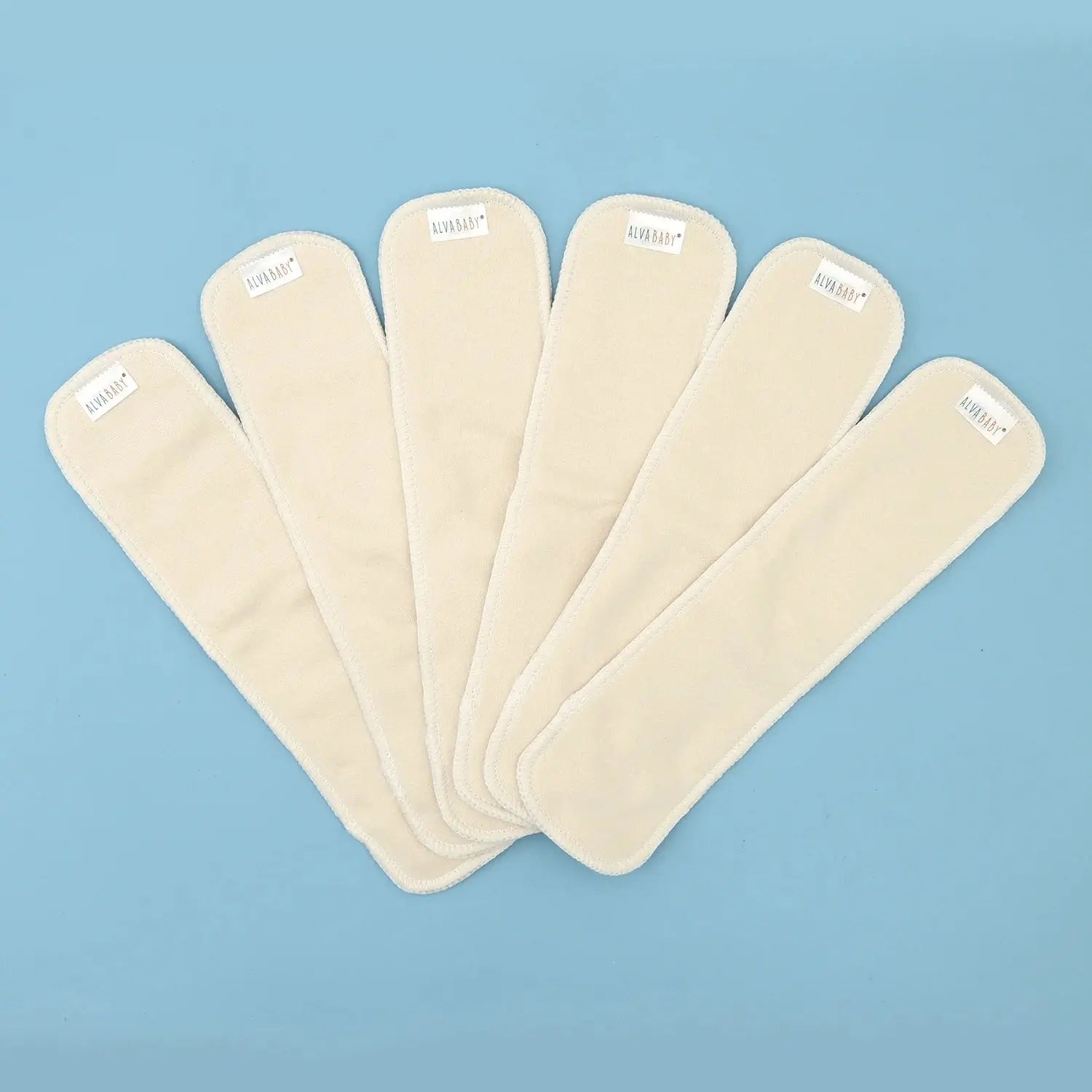 6pcs ALVABABY Newborn Hemp Insert Reusable Cloth Diaper Newborn Insert Washable 4 layers Hemp Diaper Insert Newborn Size ALVAMEXICO  