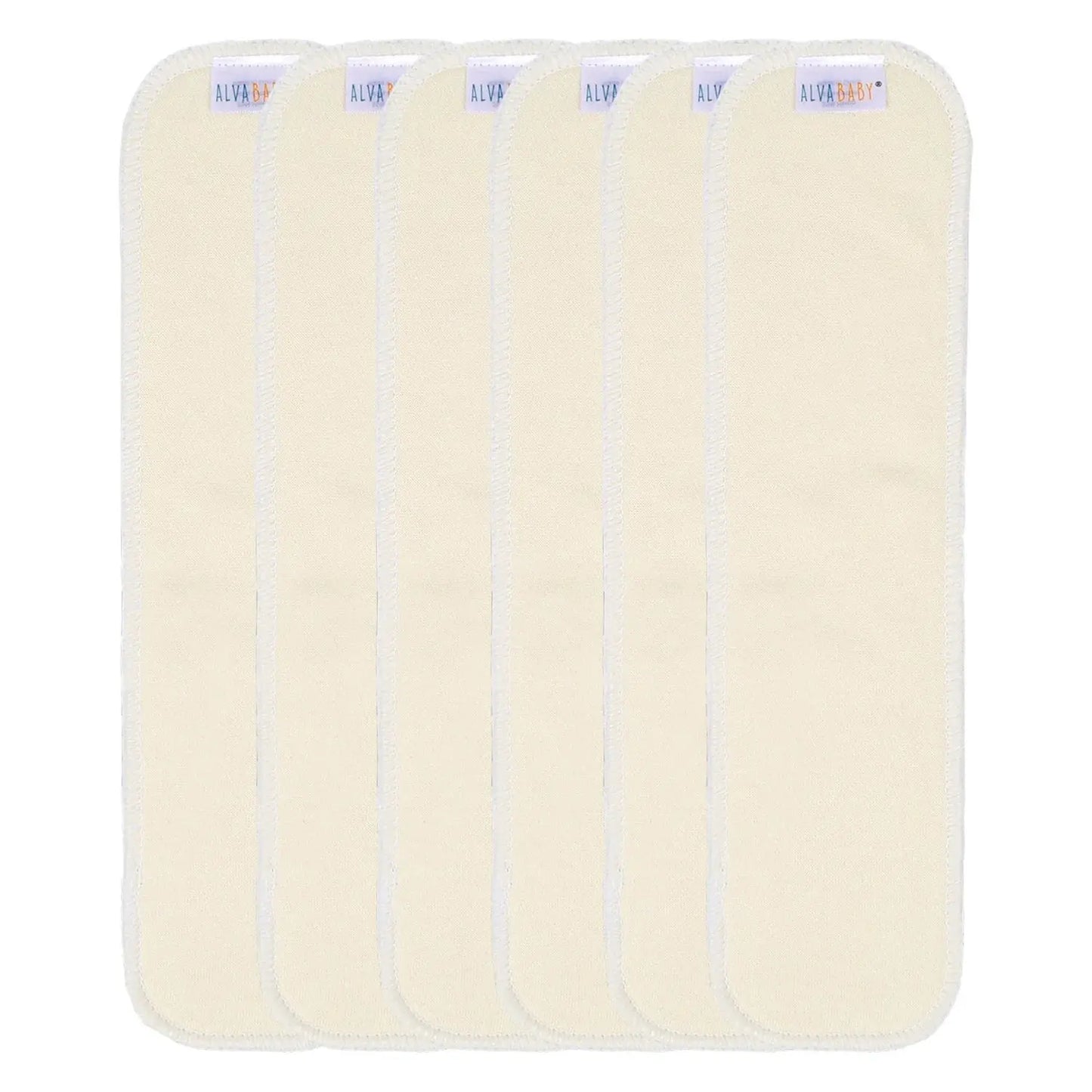 6pcs ALVABABY Newborn Hemp Insert Reusable Cloth Diaper Newborn Insert Washable 4 layers Hemp Diaper Insert Newborn Size ALVAMEXICO  