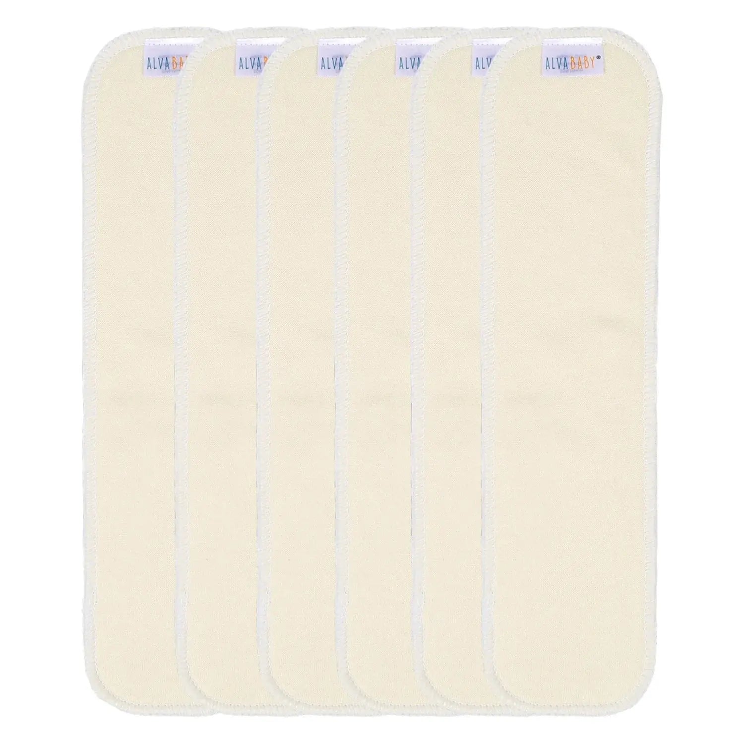 6pcs ALVABABY Newborn Hemp Insert Reusable Cloth Diaper Newborn Insert Washable 4 layers Hemp Diaper Insert Newborn Size ALVAMEXICO  