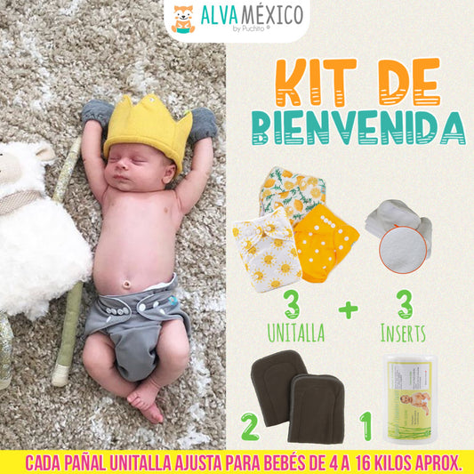 KIT DE BIENVENIDA PAÑALES ECOLOGICOS PARA BEBE